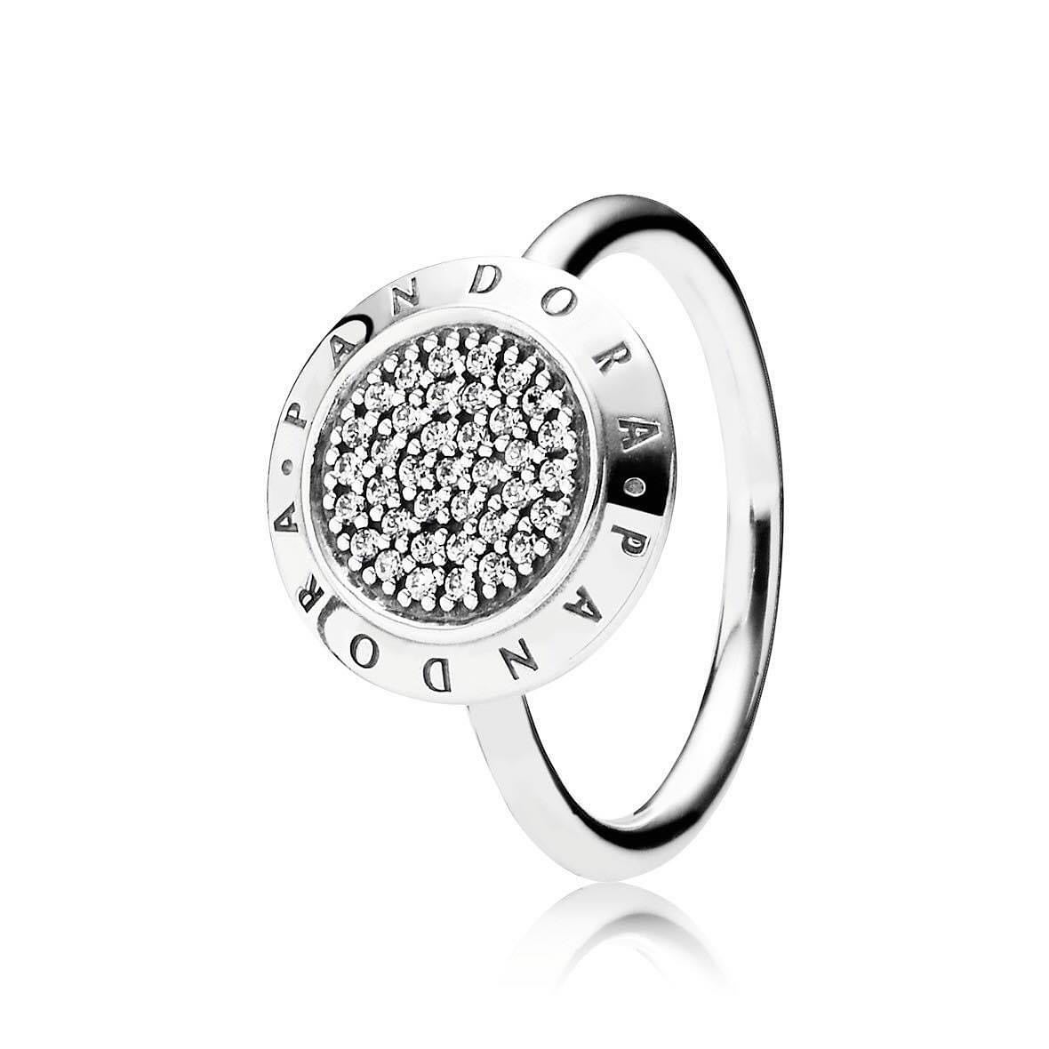 Anillo con halo brillante PLATA 925