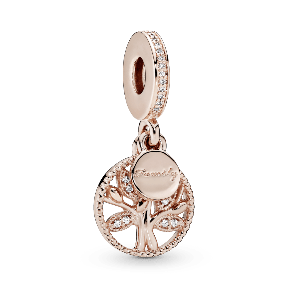 Charm Arbol Familiar Oro Rosa