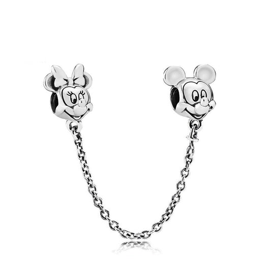 Cadena De Seguridad Recubrimiento de Minnie y Mickey