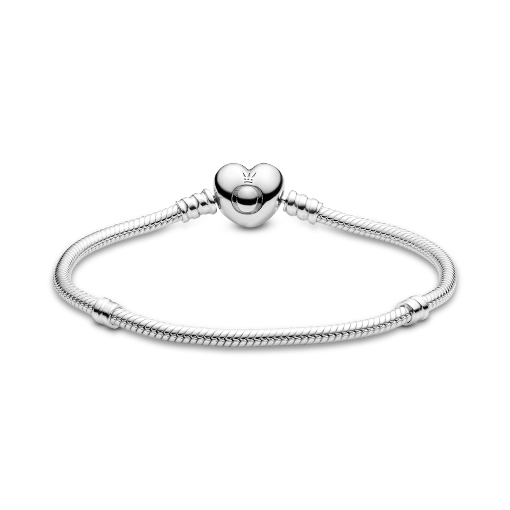 Brazalete Cadena de Serpiente con Broche de Corazón