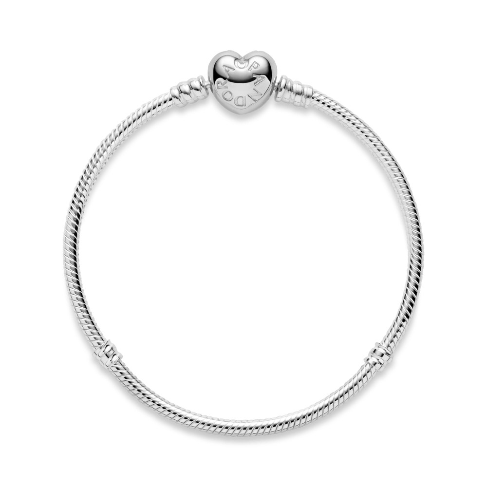 Brazalete Cadena de Serpiente con Broche de Corazón