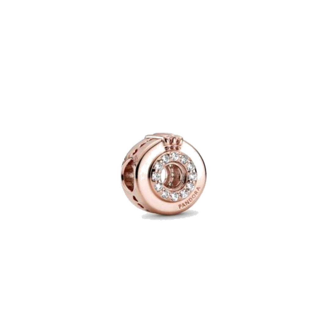 Charm Logo Corona Oro Rosa