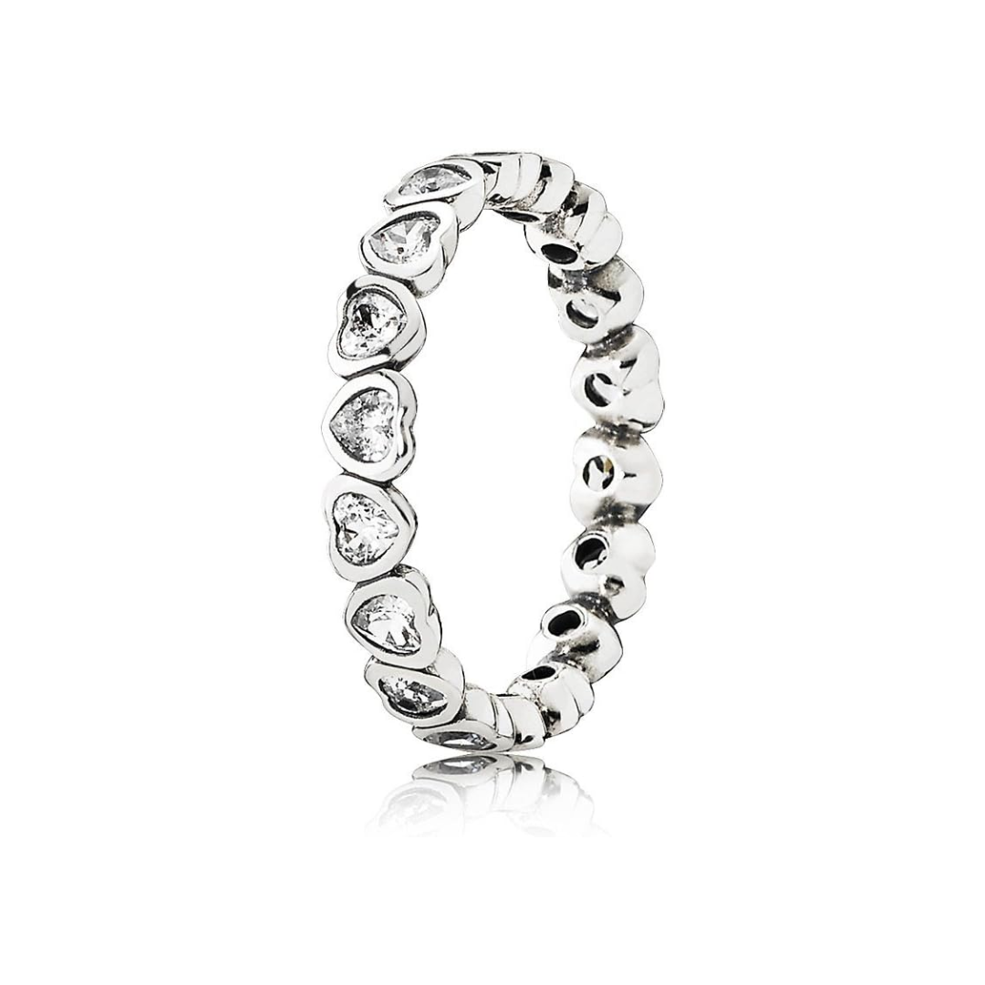 Anillo Banda de Corazones PLATA 925