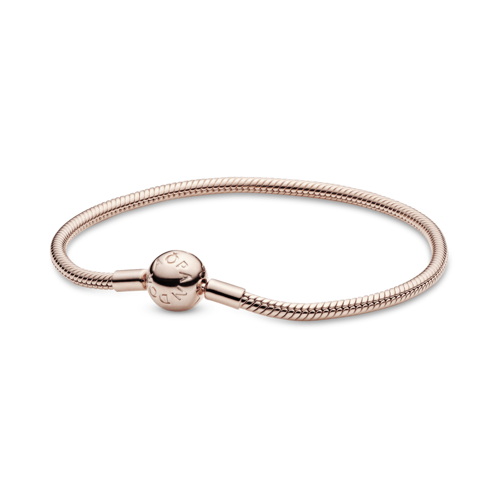 Brazalete Cadena de Serpiente En Oro Rosa