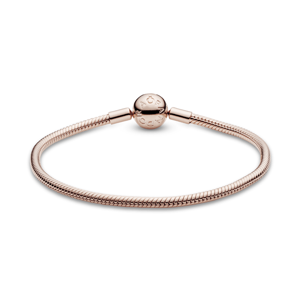 Brazalete Cadena de Serpiente En Oro Rosa