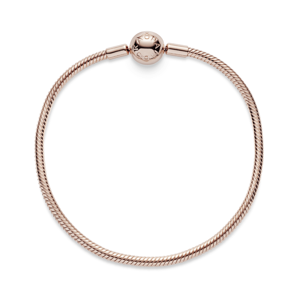 Brazalete Cadena de Serpiente En Oro Rosa