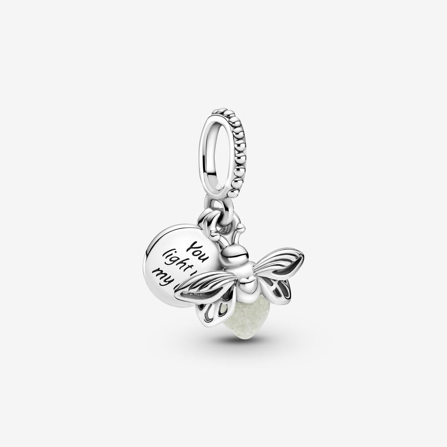 Brazalete Con Broche de Corazón + Charm Luciérnaga
