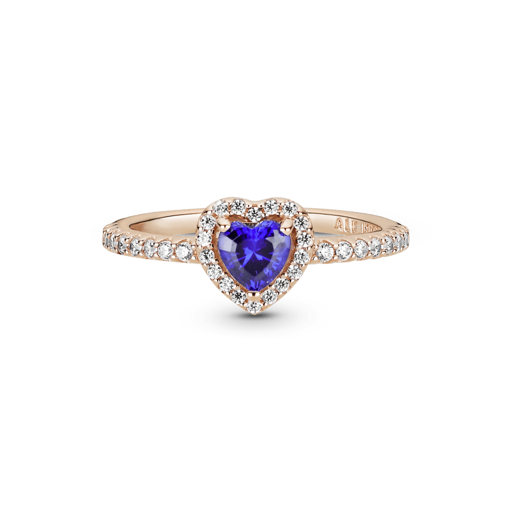 Anillo Corazón Azul PLATA 925