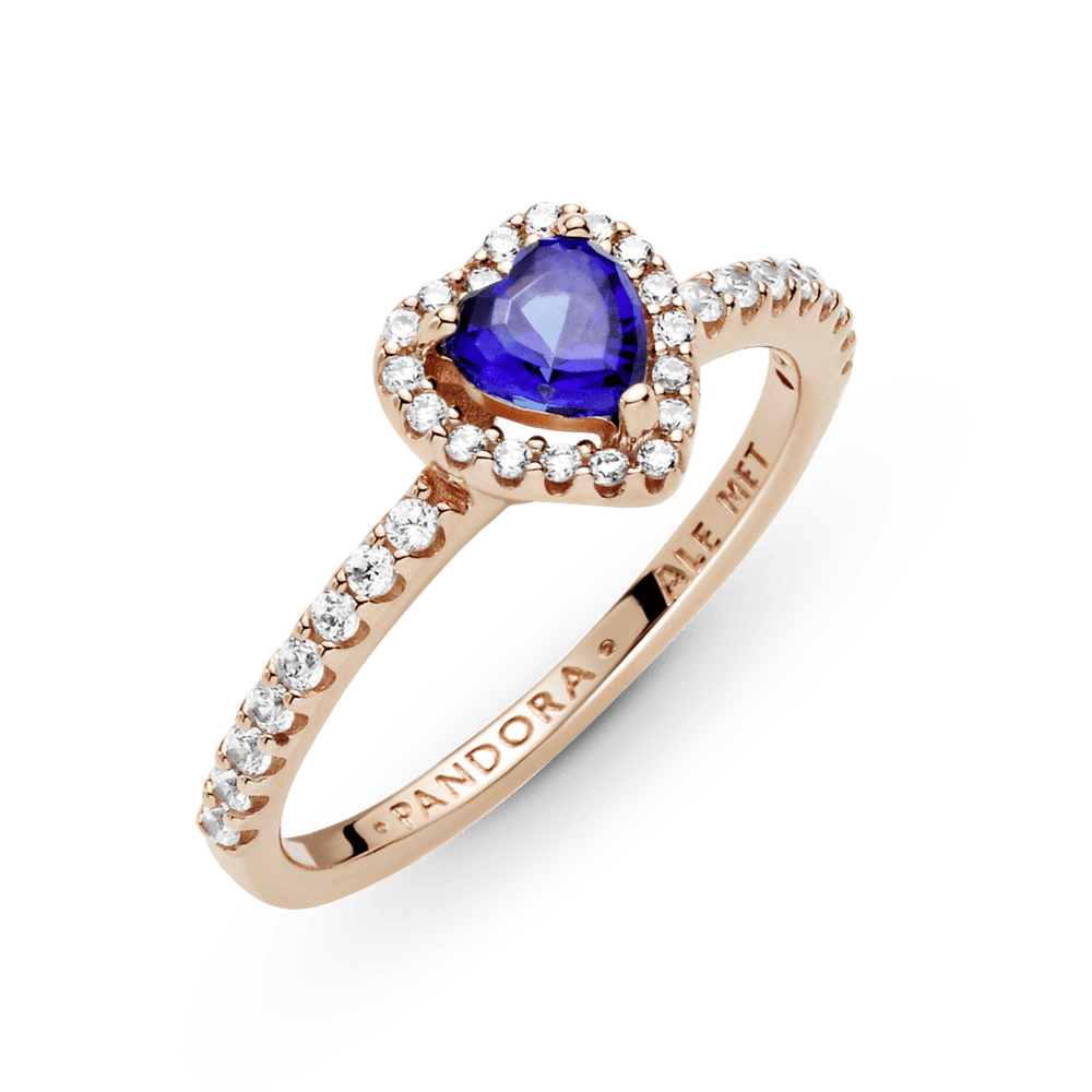 Anillo Corazón Azul PLATA 925