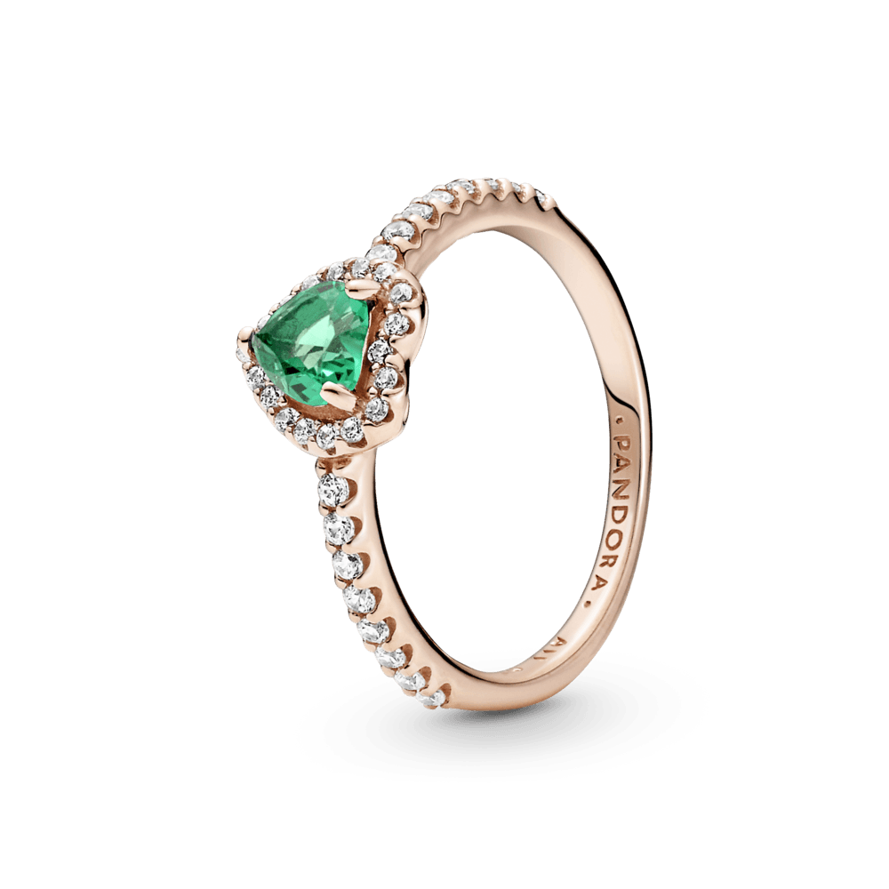 Anillo Corazón Verde PLATA 925