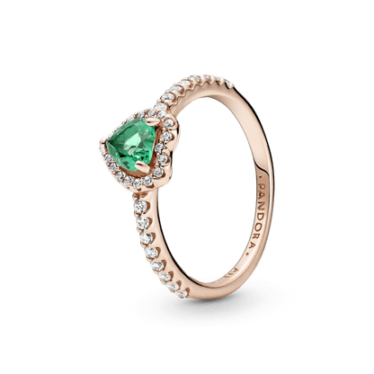 Anillo Corazón Verde PLATA 925