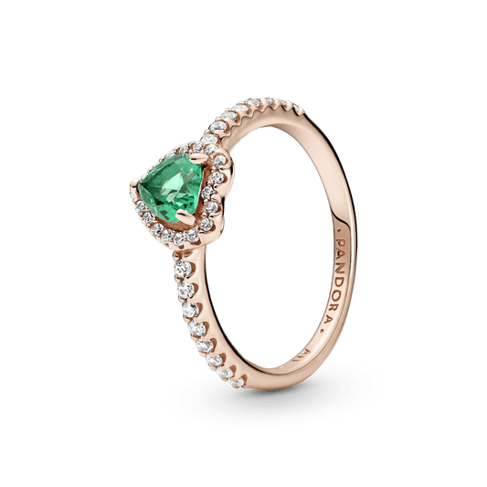 Anillo Corazón Verde PLATA 925