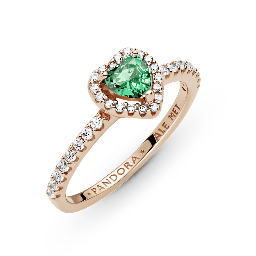 Anillo Corazón Verde PLATA 925