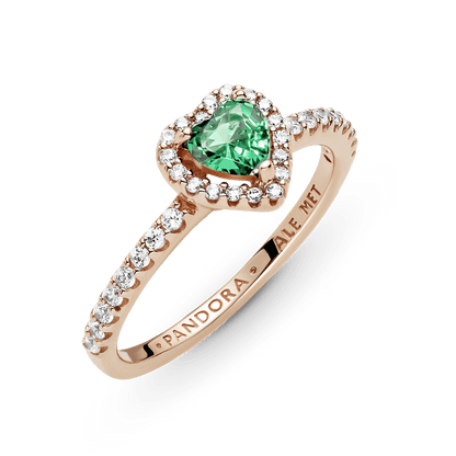 Anillo Corazón Verde PLATA 925