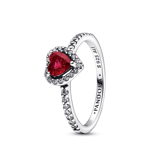 Anillo Corazón Rojo PLATA 925