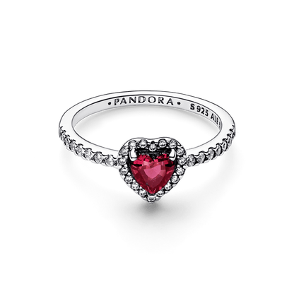 Anillo Corazón Rojo PLATA 925