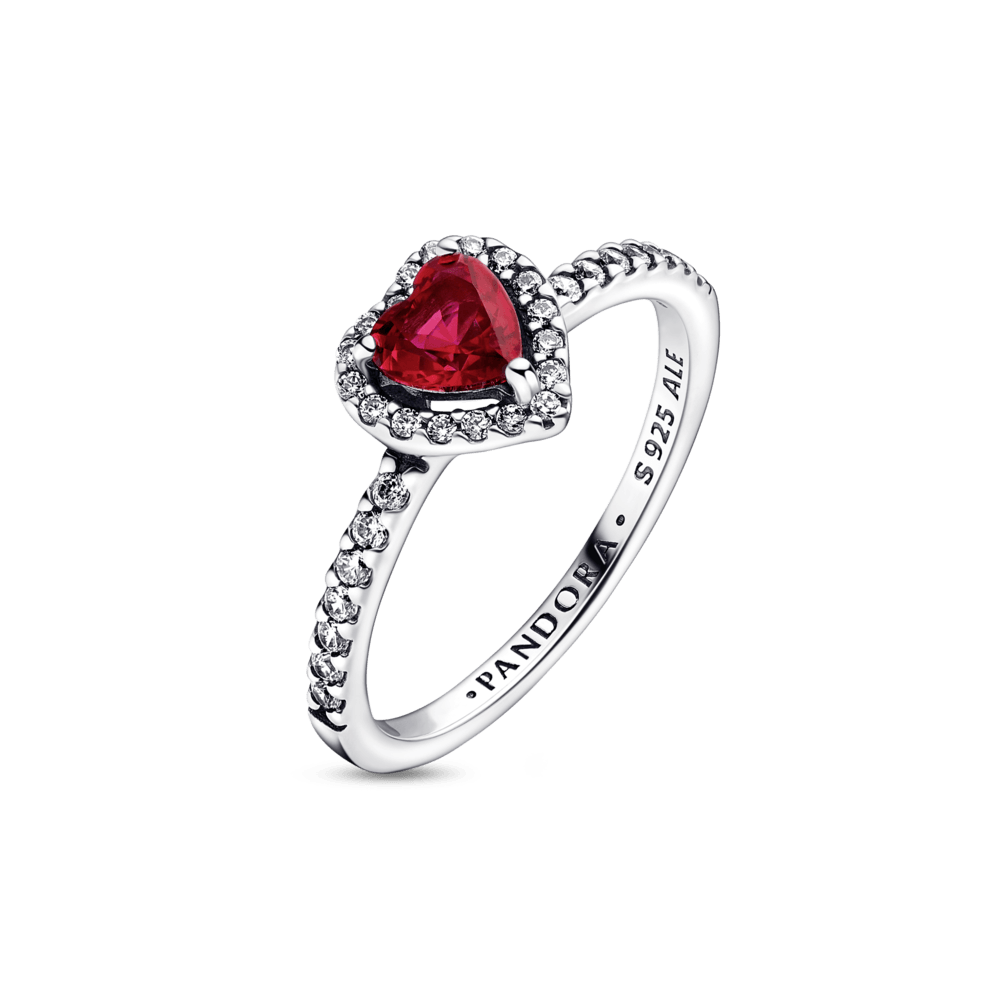 Anillo Corazón Rojo PLATA 925