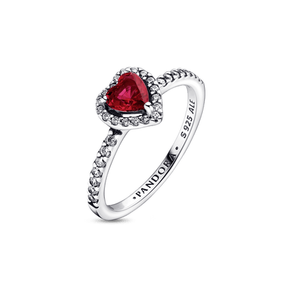 Anillo Corazón Rojo PLATA 925