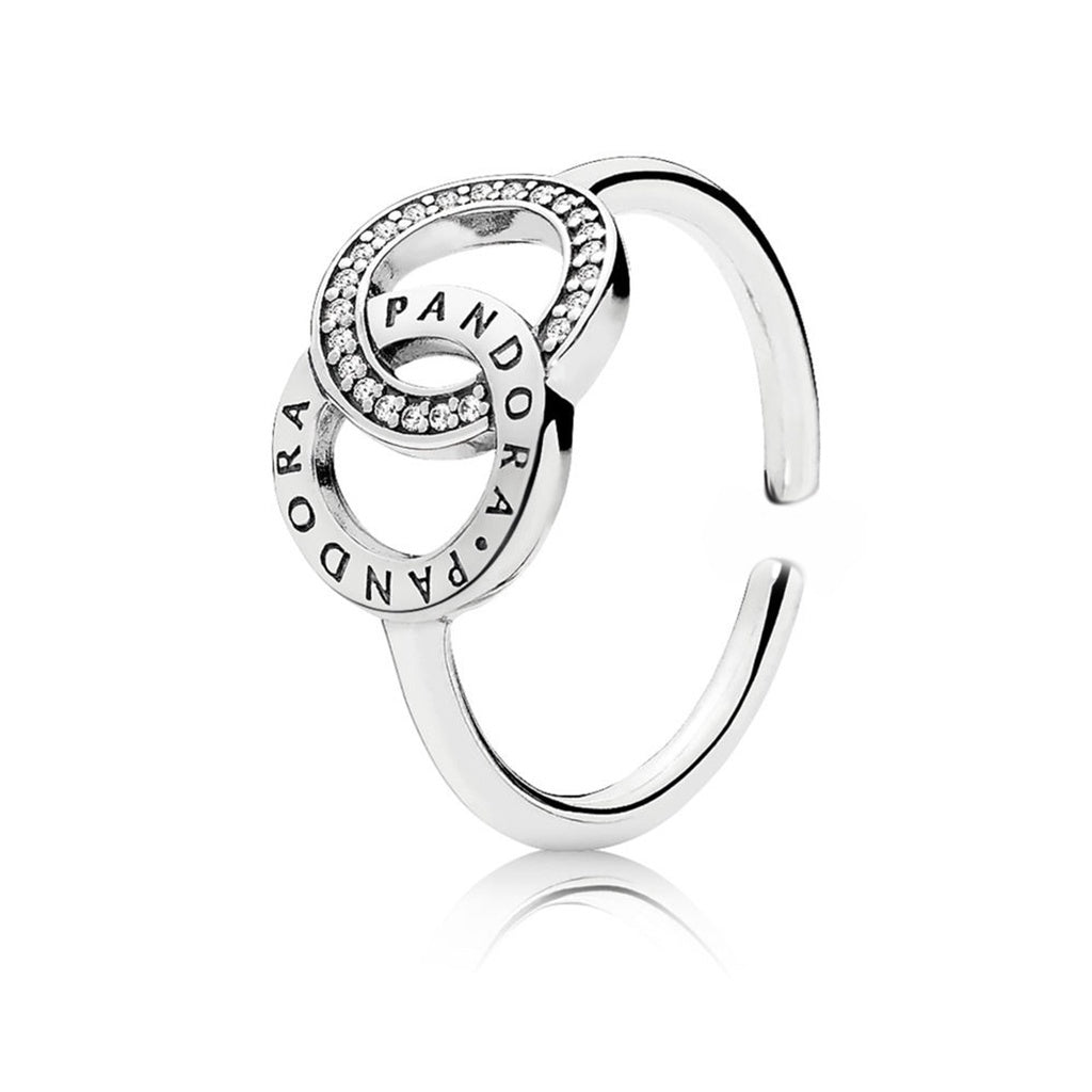 Anillo Signature Logo Circles Pavé PLATA 925