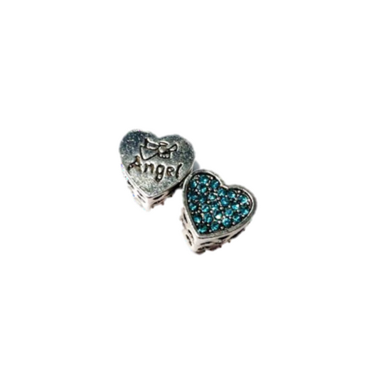 Charm Corazón Ángel Azul Marino