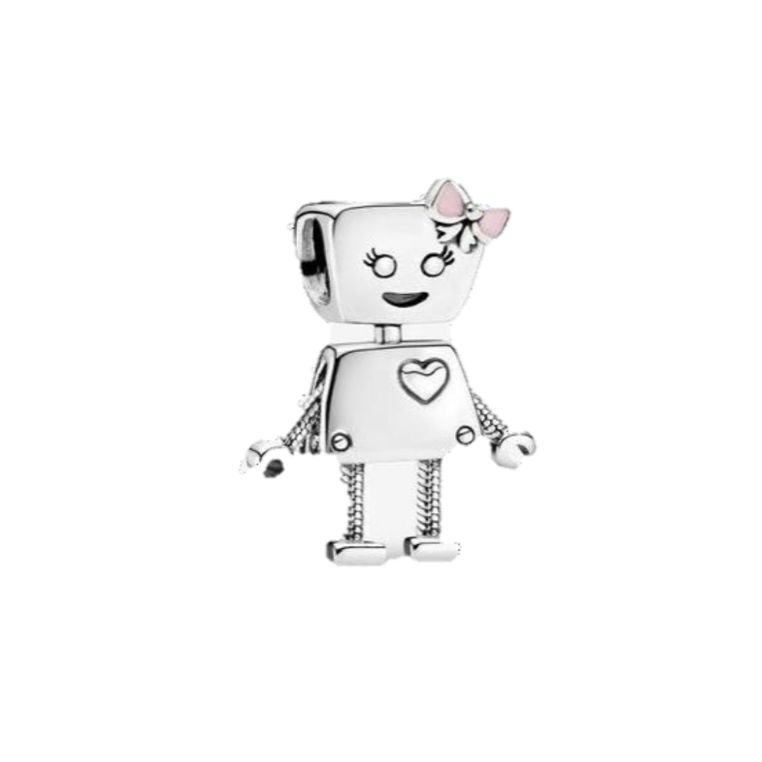 Charm Robot Plateado Mujer