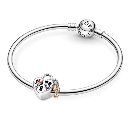 Charm Candado con Mickey Mouse y Minnie Mouse de Disney